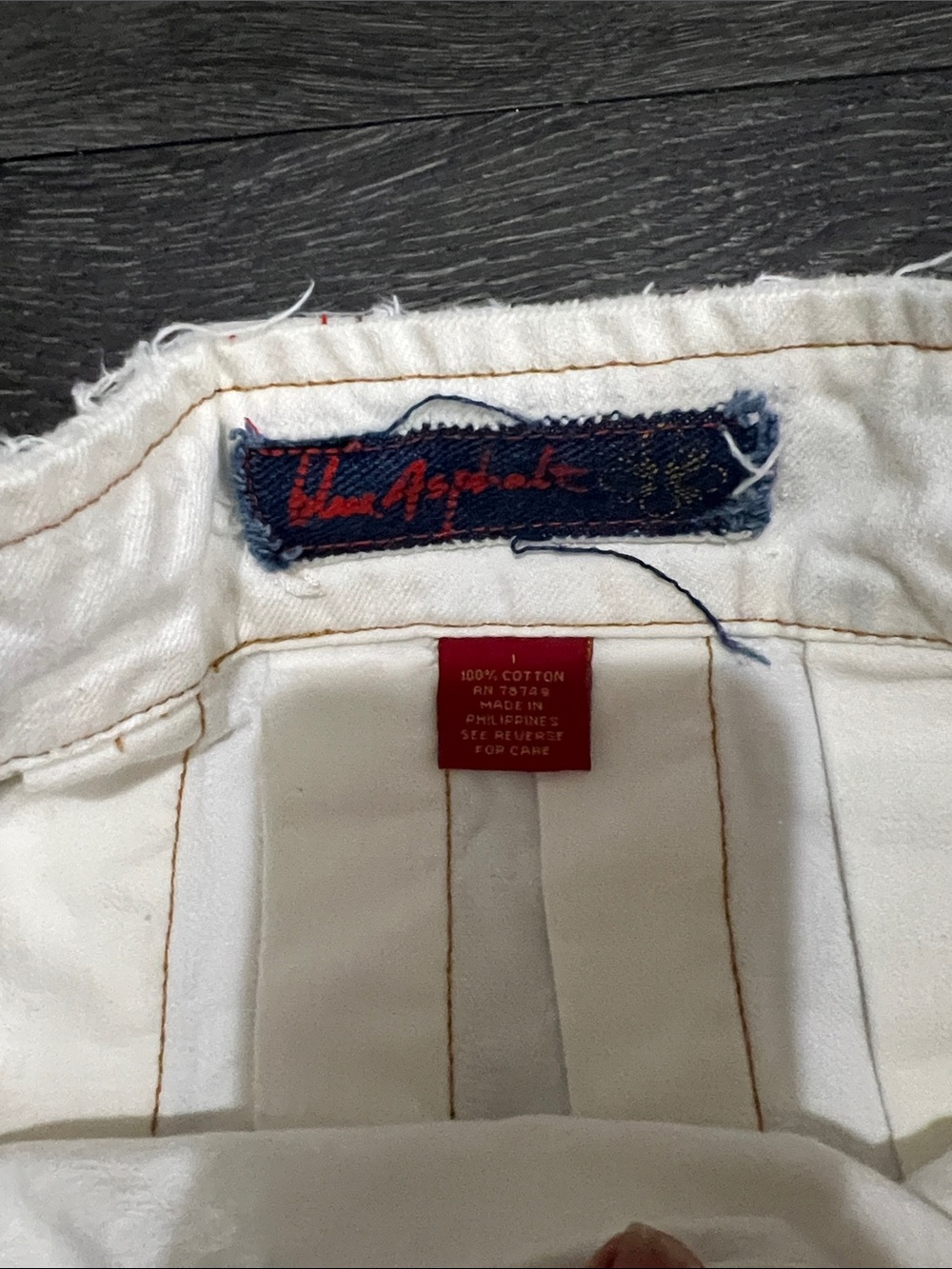 Blue Asphalt White Mini Skirt with Buckle Strap Accents - Picture 3 of 4